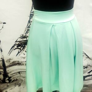 Turquoise Spring Skater Skirt